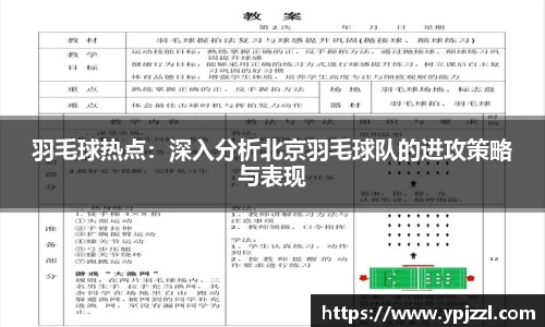 羽毛球热点：深入分析北京羽毛球队的进攻策略与表现